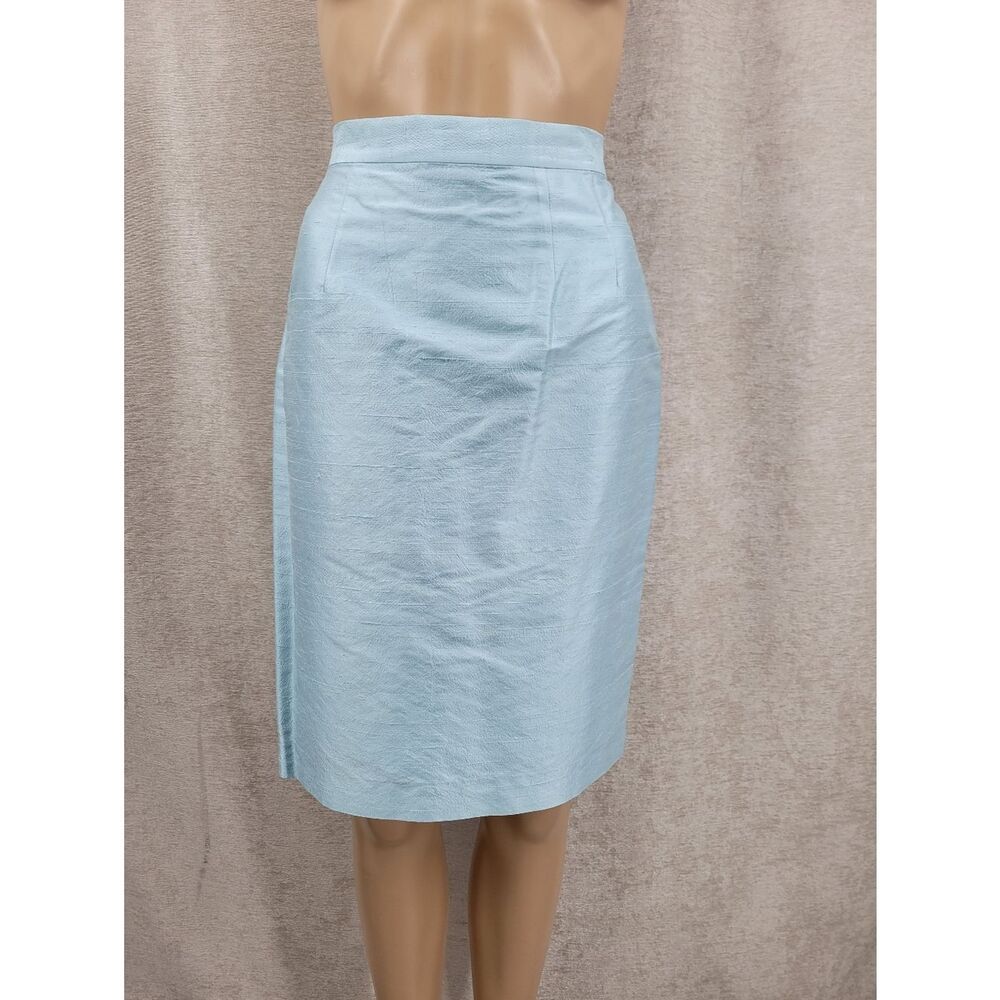 Silk Y2K Spenser Jeremy Light Blue Women's Skirt Suit Two-Piece Set Blazer - Picture 3 of 14